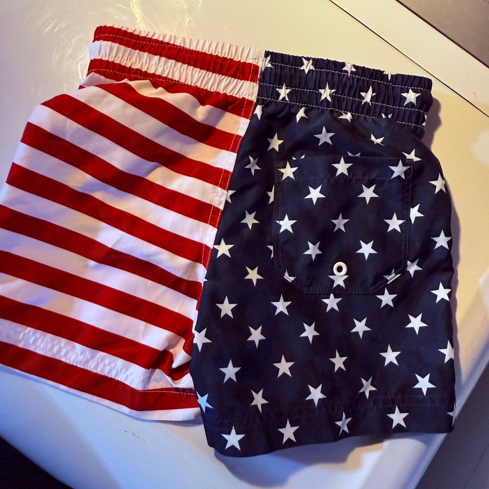 Patriotic Star and Stripe Boys Swim Shorts - Picture 2 of 13